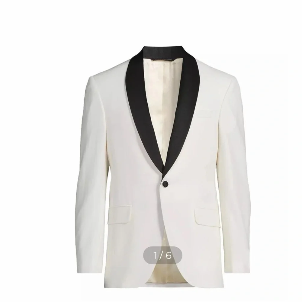 Ted Baker Off white Tuxedo Jacket Blazer with Black Shawl Collar